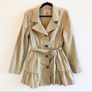 Decree ruffle trench coat